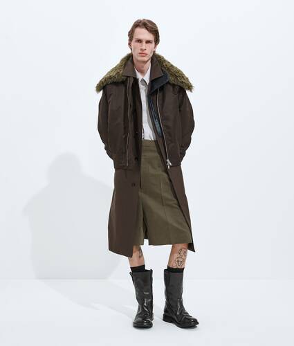 Silk and Nylon Trench Coat