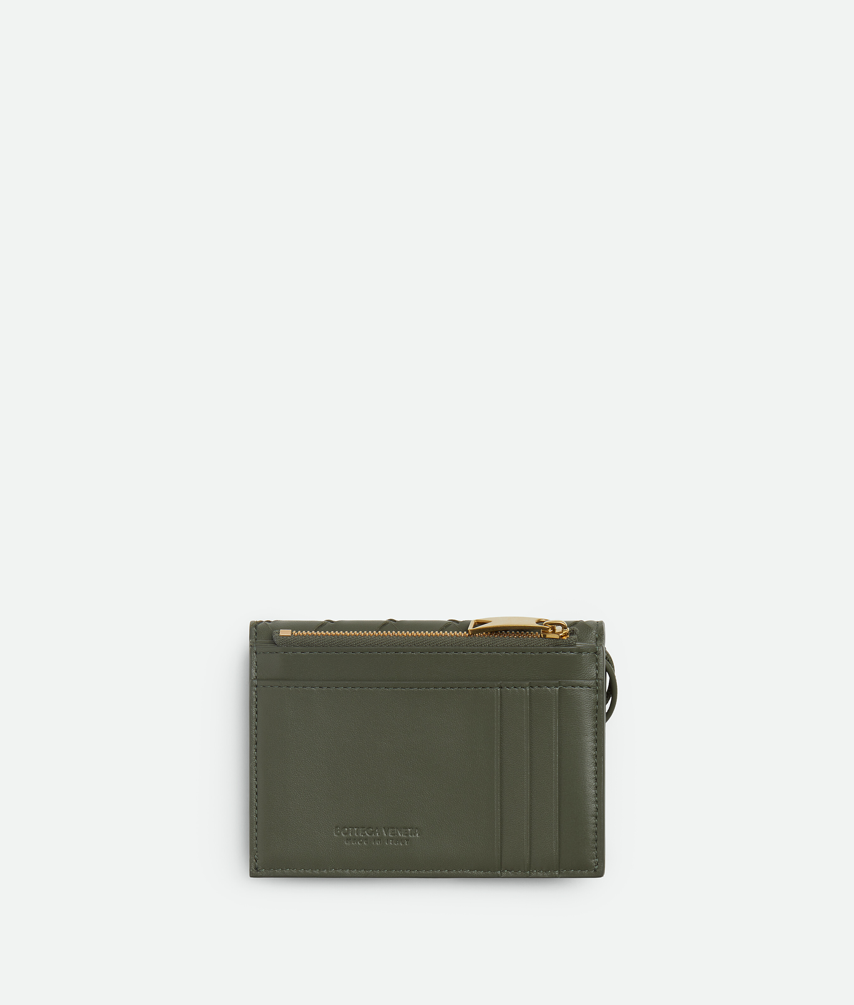 Bottega Veneta Andiamo Zipped Card Case In Green