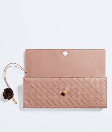 Women's Andiamo Clutch in Terra pink Bottega Veneta Singapore EN - Image 3