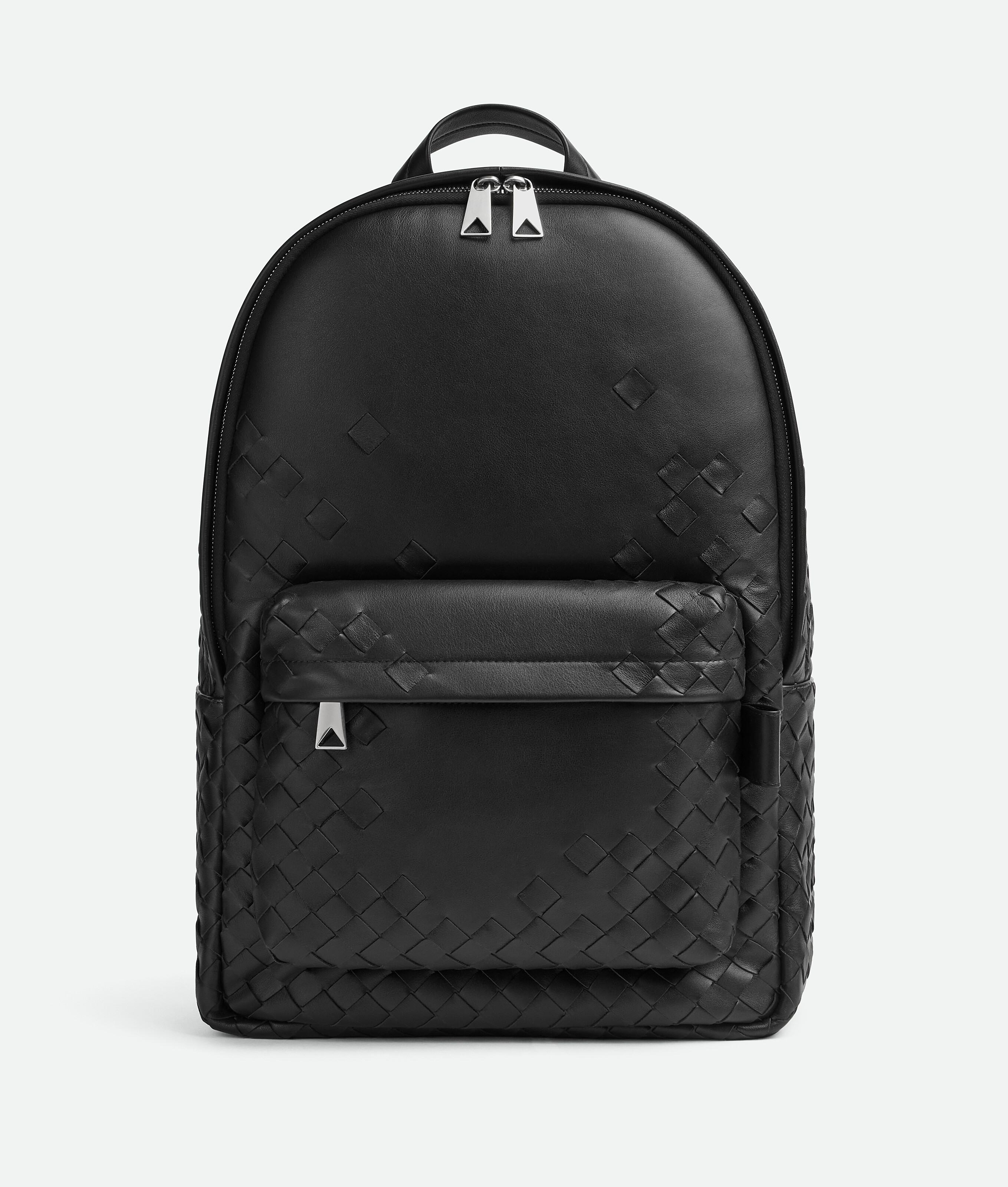 Bottega Veneta Intrecciato Backpack In Black