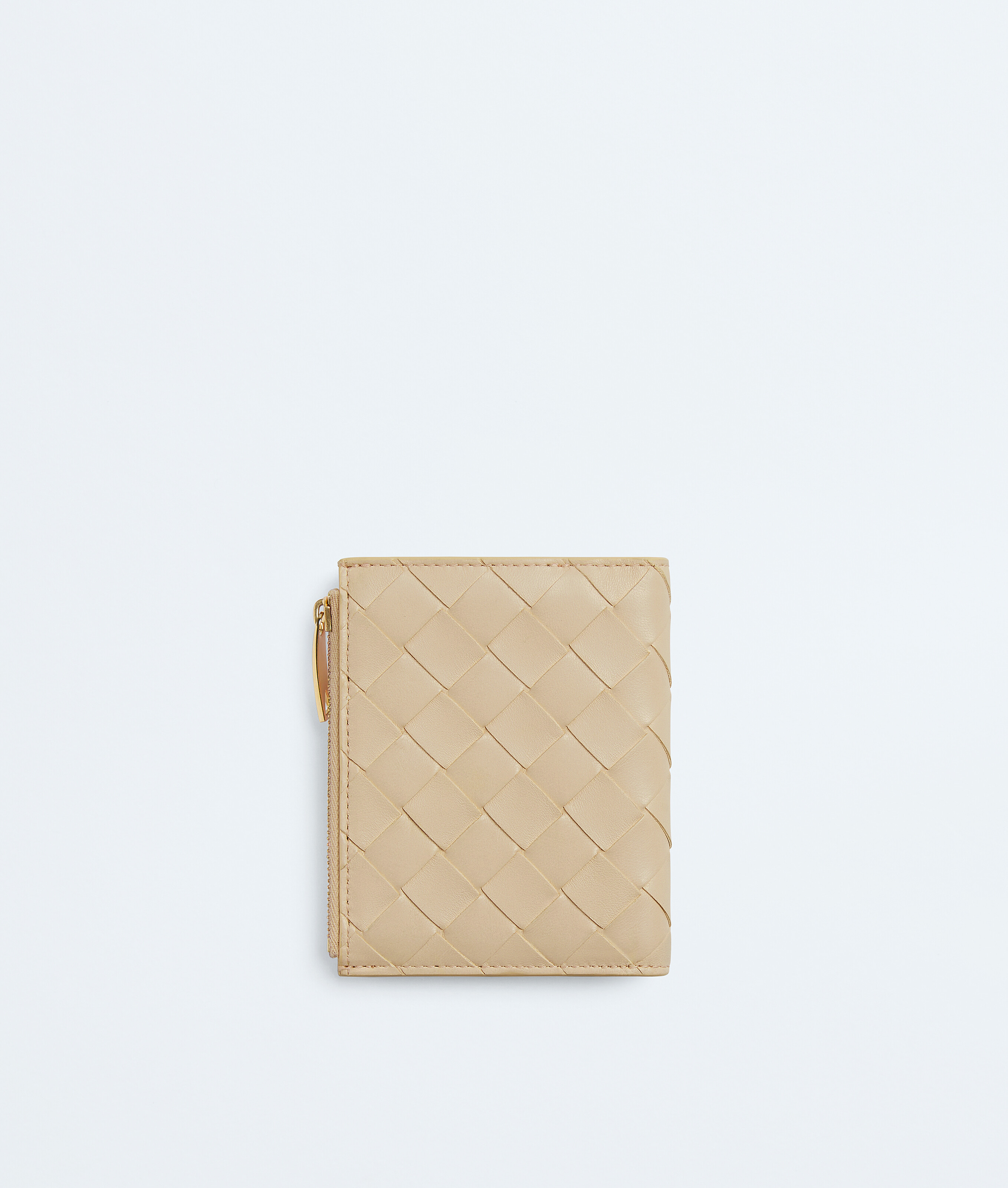 Women's Intrecciato Small Bi-Fold Wallet in Ecru Bottega Veneta Malta EN - Image 3