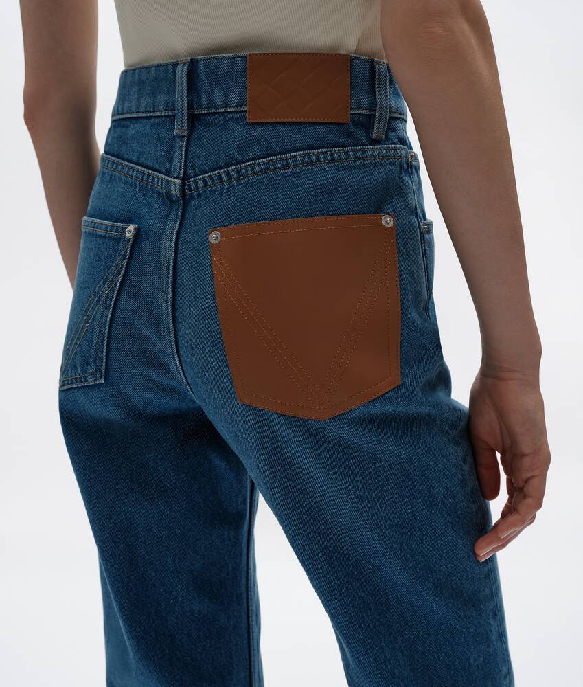 Vaqueros con pernera recta color indigo con lavado medio para Mujer en Mid blue Bottega Veneta M&eacute;xico ES - Image 4