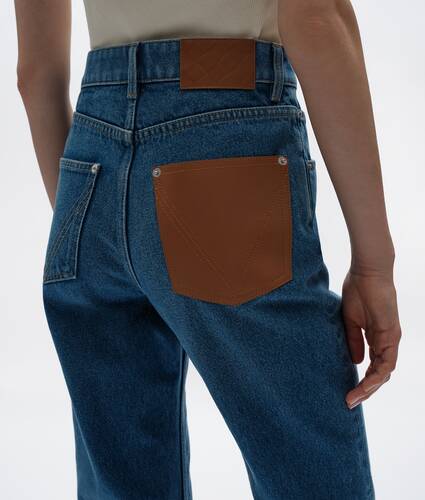 Vaqueros con pernera recta color indigo con lavado medio para Mujer en Mid blue Bottega Veneta M&eacute;xico ES - Image 4
