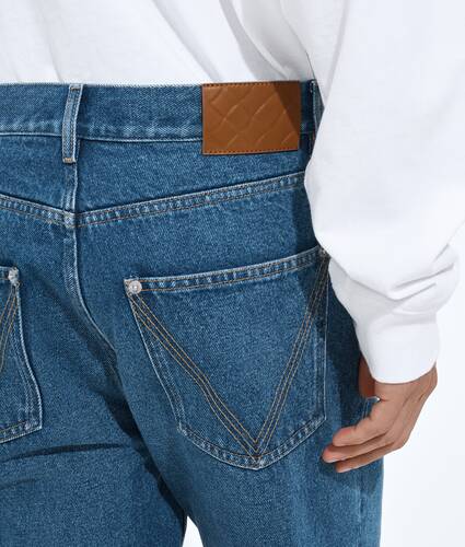 Medium Indigo Straight Leg Jeans