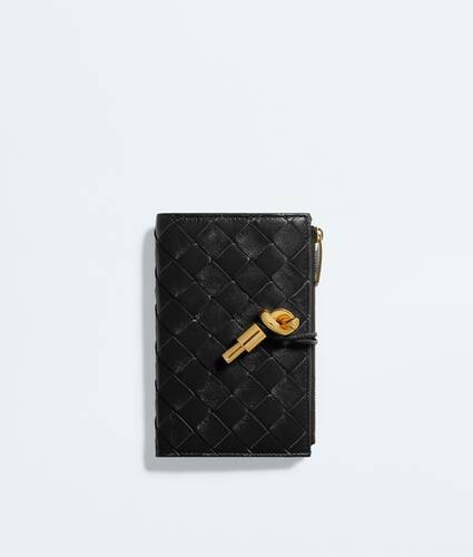 Women's Andiamo Medium Bi-Fold Wallet in Black Bottega Veneta Greece EN - Image 1