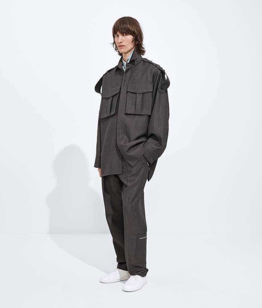 Men's Wool And Mohair Pants in Desert/gray melange Bottega Veneta Germany EN - Image 4
