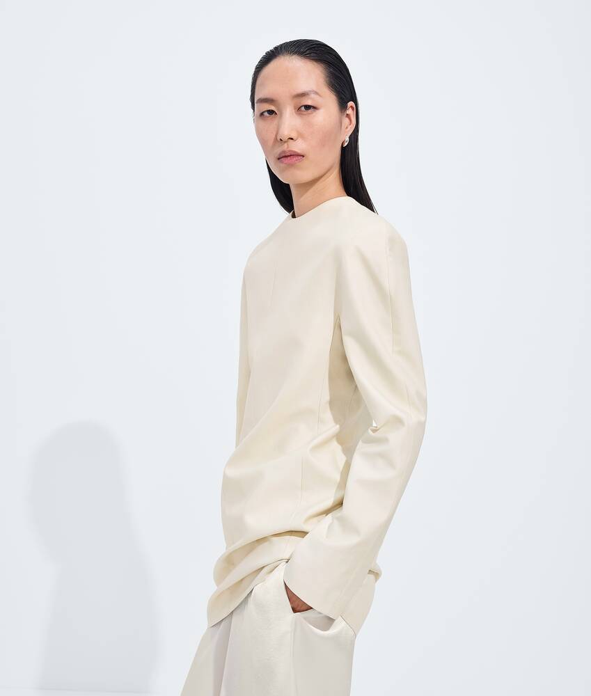 Kleid aus Baumwoll-Seiden-Toile f&uuml;r Damen in Sea salt Bottega Veneta Deutschland DE - Image 2