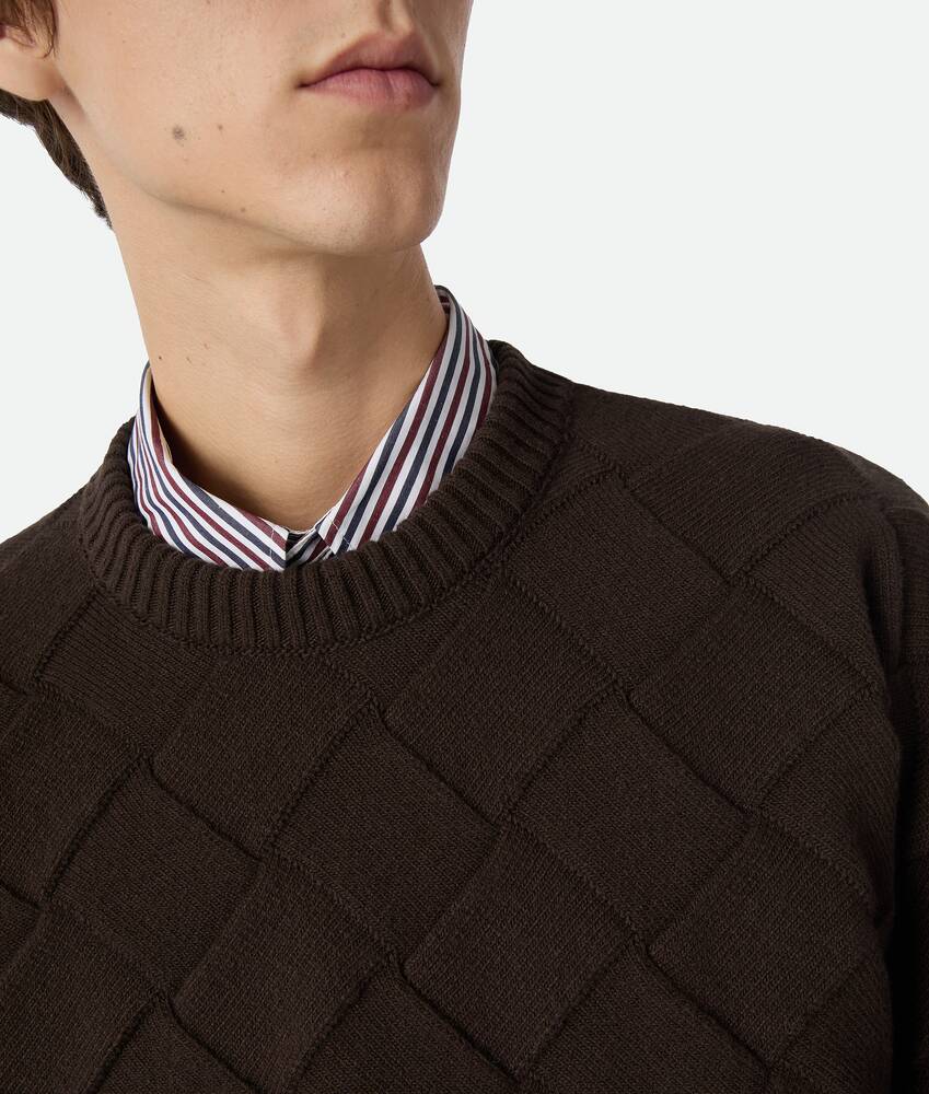 Ein größeres Bild des Produktes anzeigen 4 - Intrecciato Pullover aus Wolle 