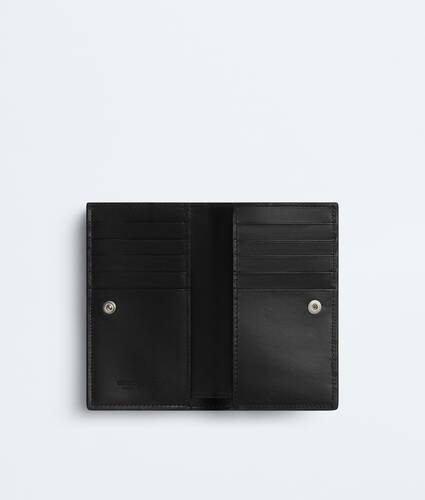 Men's Intrecciato Medium Bi-Fold Wallet With L-Zip in Black Bottega Veneta Japan EN - Image 2