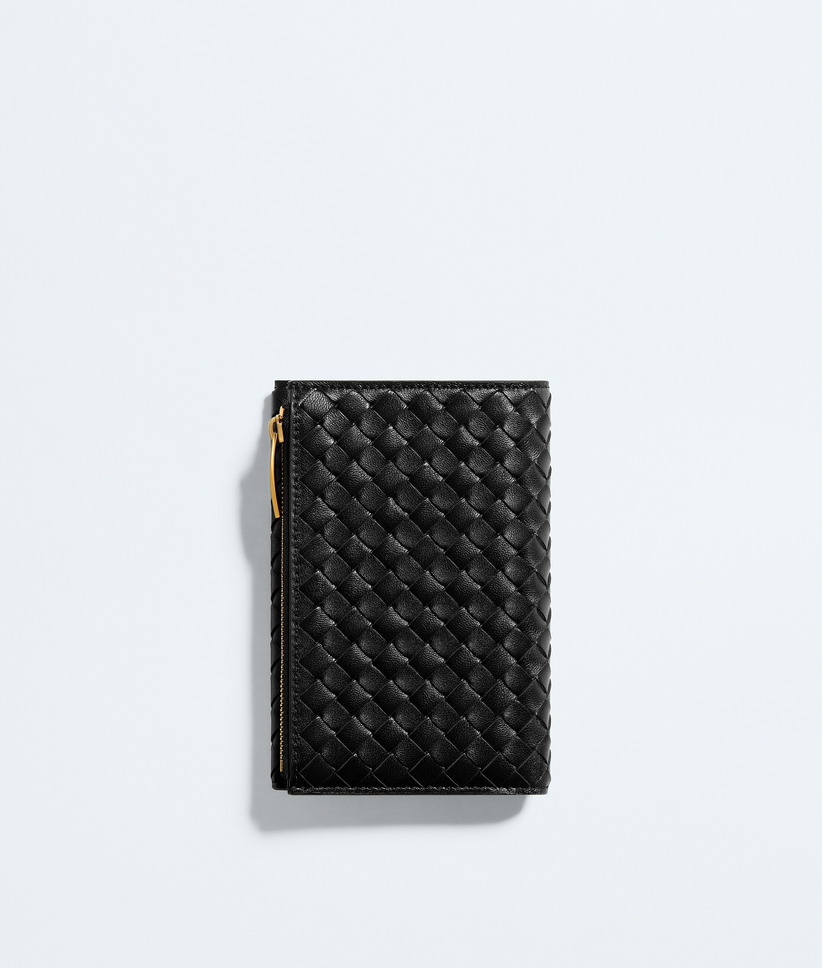 Women's Intrecciato Piccolo Medium Bi-Fold Zipped with Flap in Black Bottega Veneta Luxembourg EN - Image 3