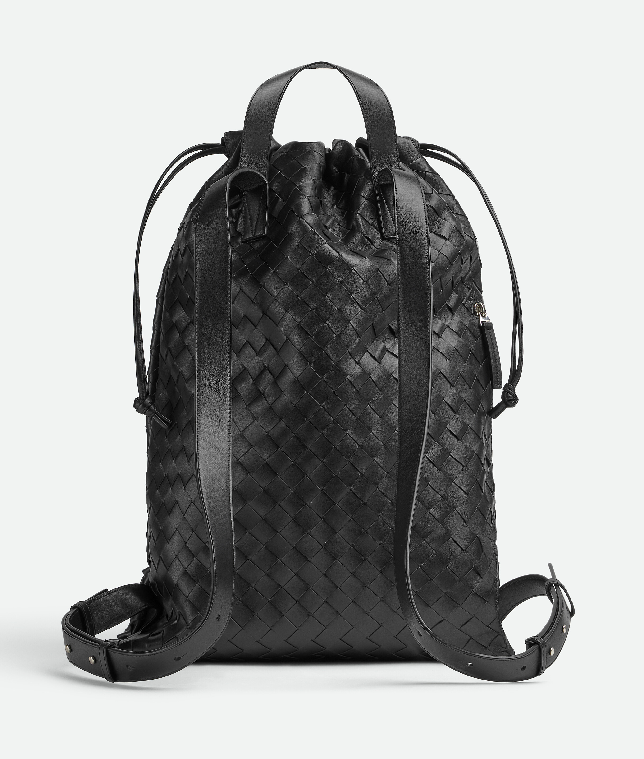Bottega Veneta Intrecciato Trail Backpack In Black
