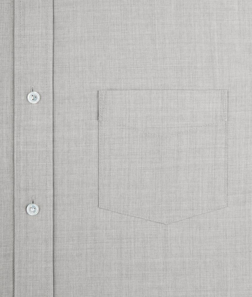 Men's Light Wool Toile Hooded Shirt in Light gray melange Bottega Veneta Latvia EN - Image 5