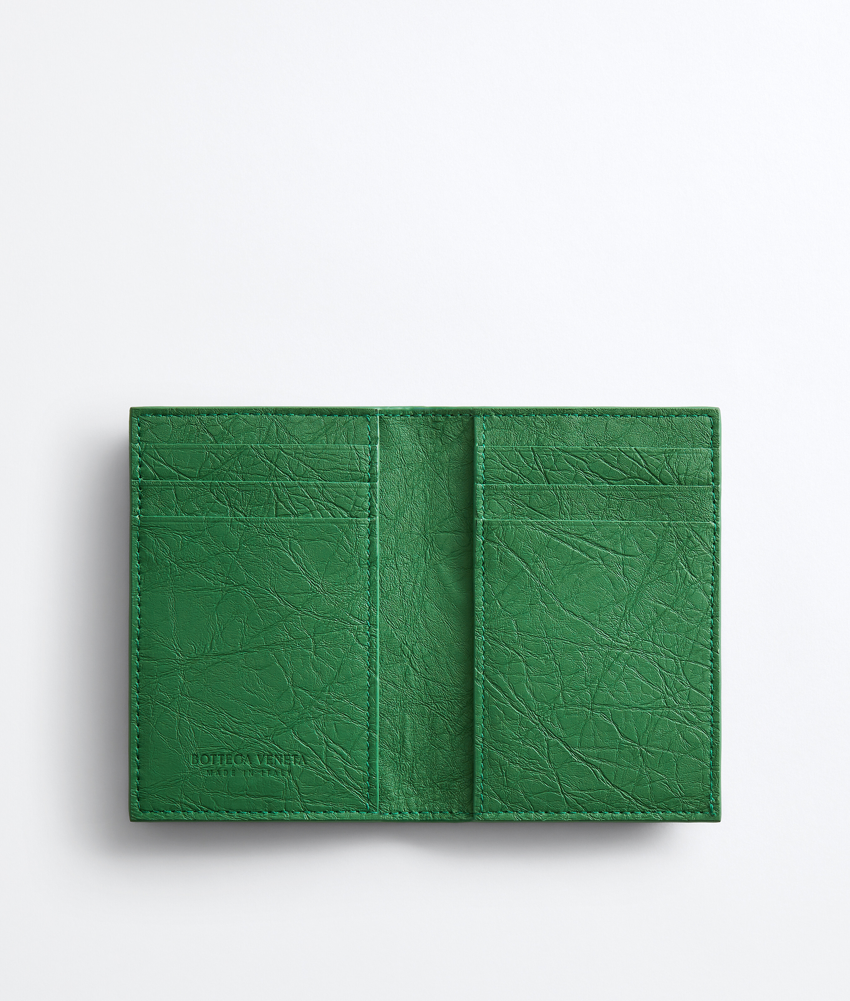 Men's Woven Mycelium Flap Card Case in Shamrock Bottega Veneta Greece EN - Image 2