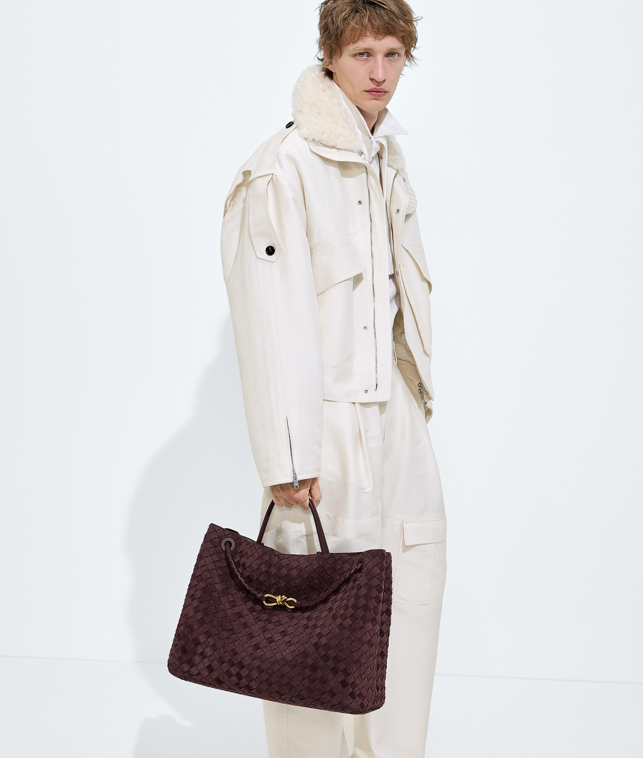 Women's Large Andiamo in Deep mahogany Bottega Veneta Luxembourg EN - Image 8