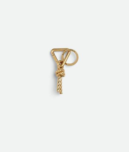 Women's Metal Knot Key Ring in Muse brass Bottega Veneta Poland EN - Image 1