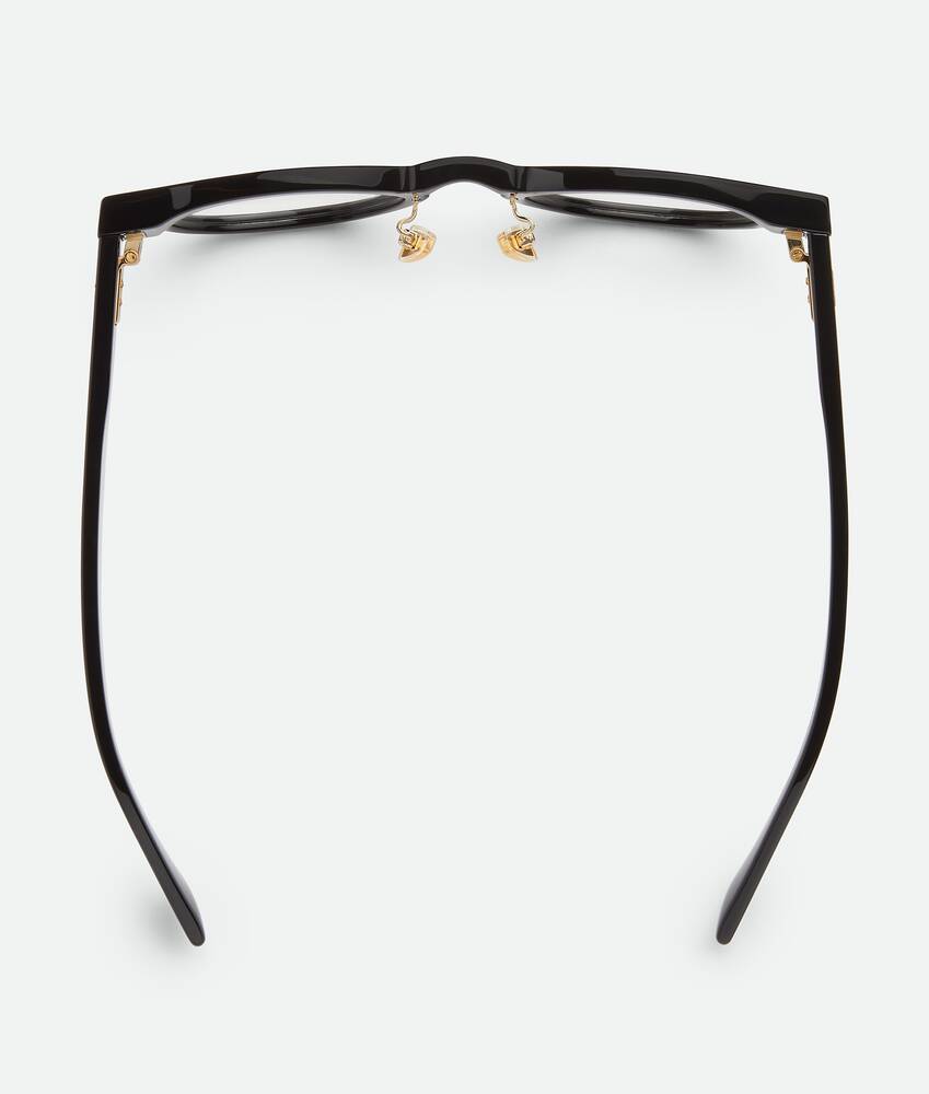 Dizzy Round Eyeglasses in Black/transparent Bottega Veneta Qatar EN - Image 4