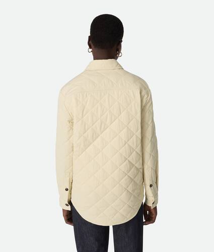Women's Quilted Cotton Overshirt in Sea salt Bottega Veneta United States EN - Image 3