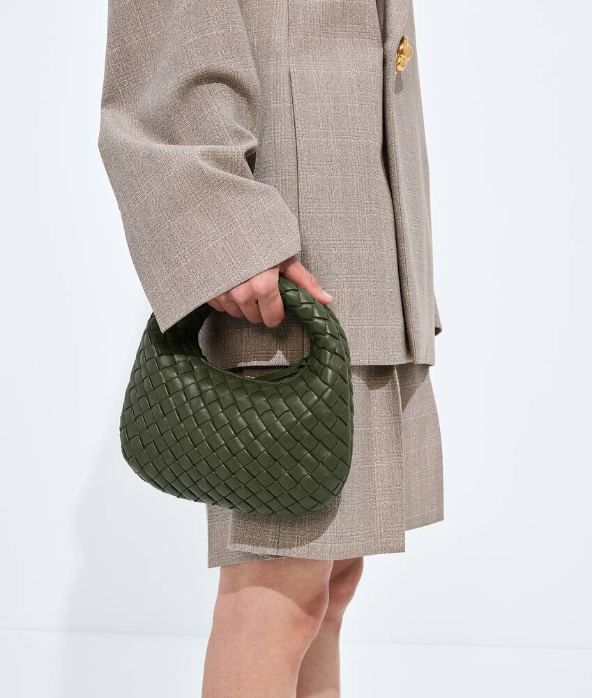 Women's Baby Veneta in Green tweed Bottega Veneta Singapore EN - Image 2
