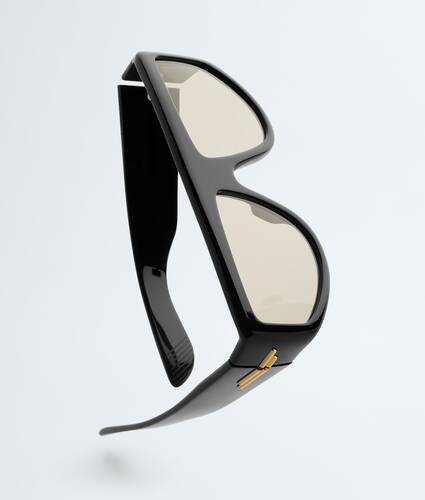 Classic Shield Sunglasses in Black/brown Bottega Veneta United Kingdom EN - Image 3