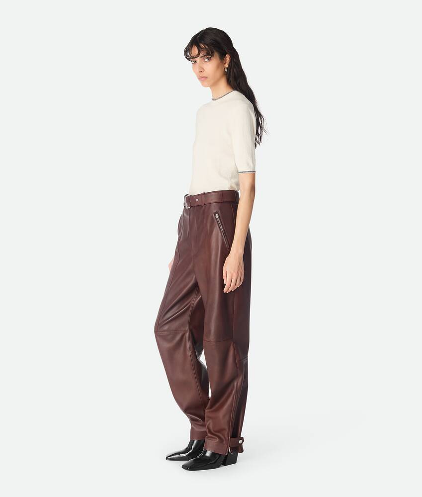 Pantalones de piel para Mujer en Madder brown Bottega Veneta Espa&ntilde;a ES - Image 3