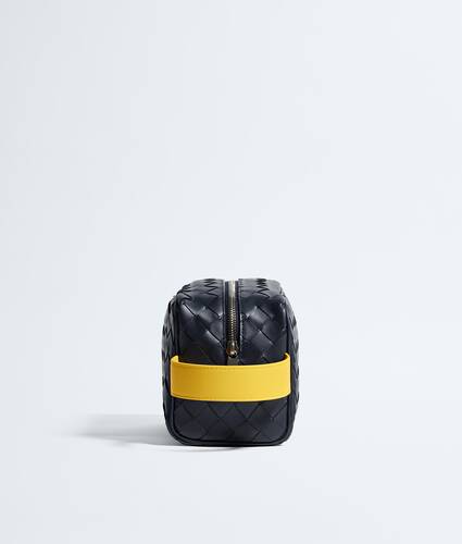 Men's Intrecciato Travel Pouch in Midnight/taxi Bottega Veneta Bulgaria EN - Image 4