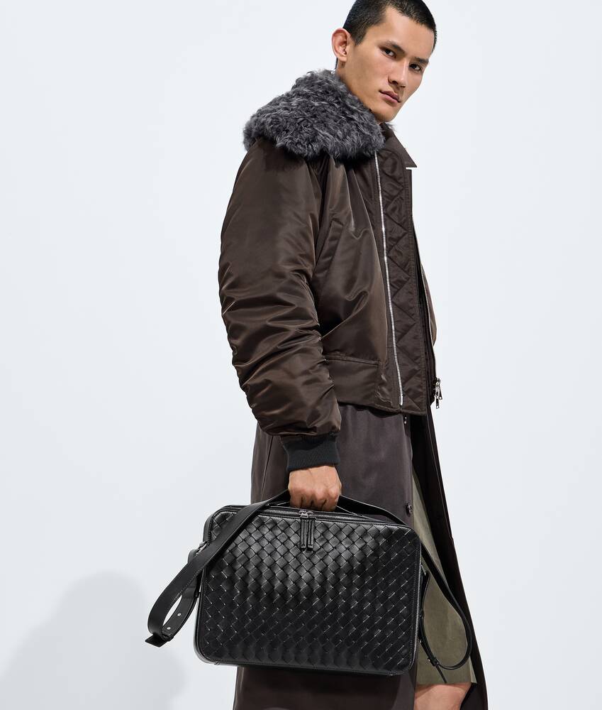 Men's Getaway Slim Briefcase in Black Bottega Veneta United States EN - Image 6