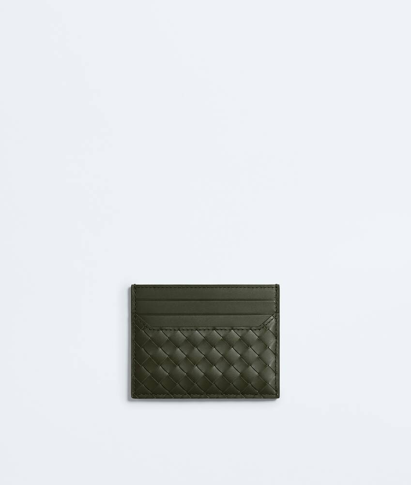 Men's Intrecciato Piccolo Horizontal Card Case in Bark green/olive oil Bottega Veneta Croatia EN - Image 2