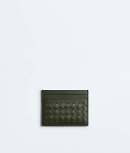 Men's Intrecciato Piccolo Horizontal Card Case in Bark green/olive oil Bottega Veneta Croatia EN - Image 2