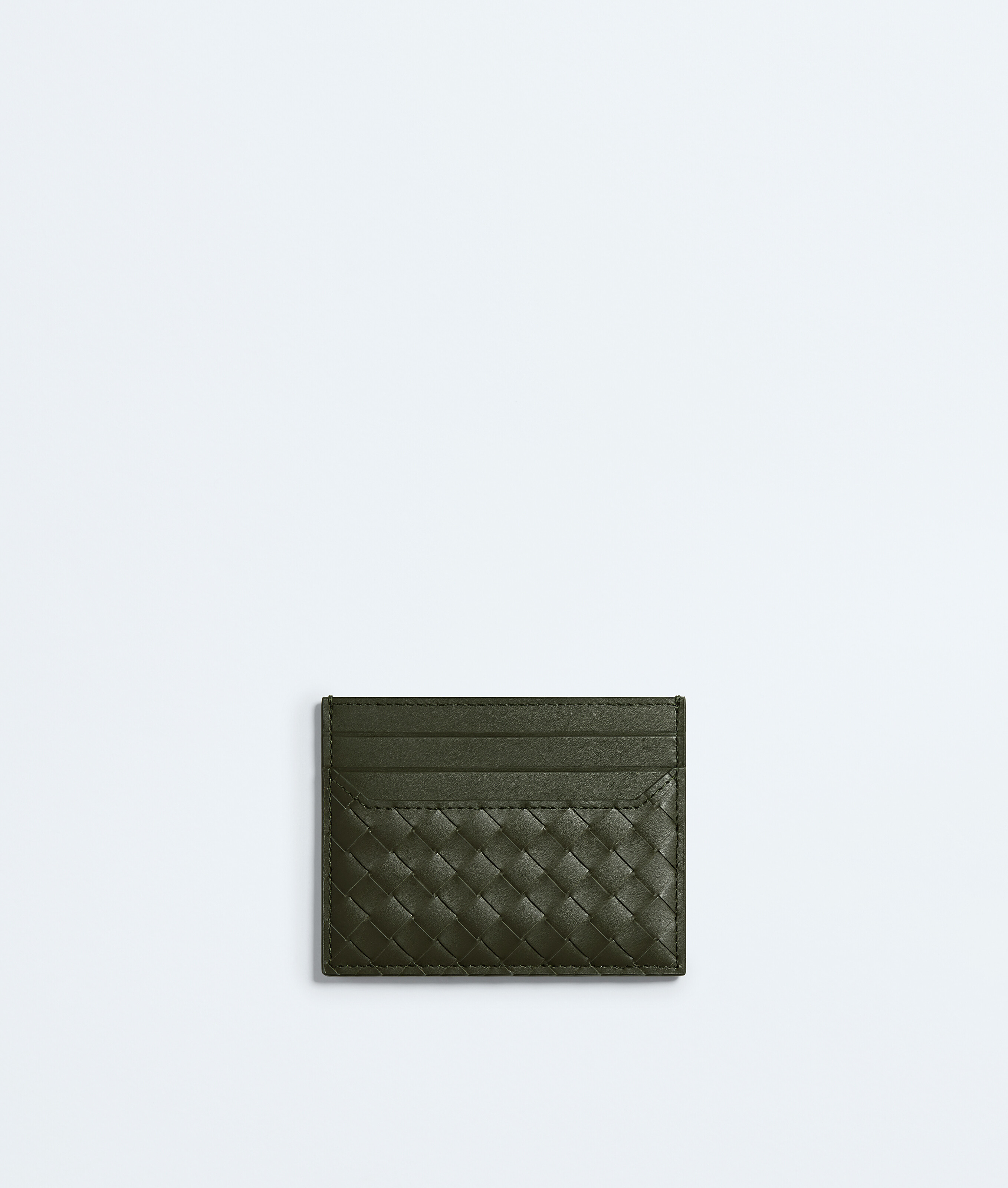 Men's Intrecciato Piccolo Horizontal Card Case in Bark green/olive oil Bottega Veneta Macao SAR China EN - Image 2