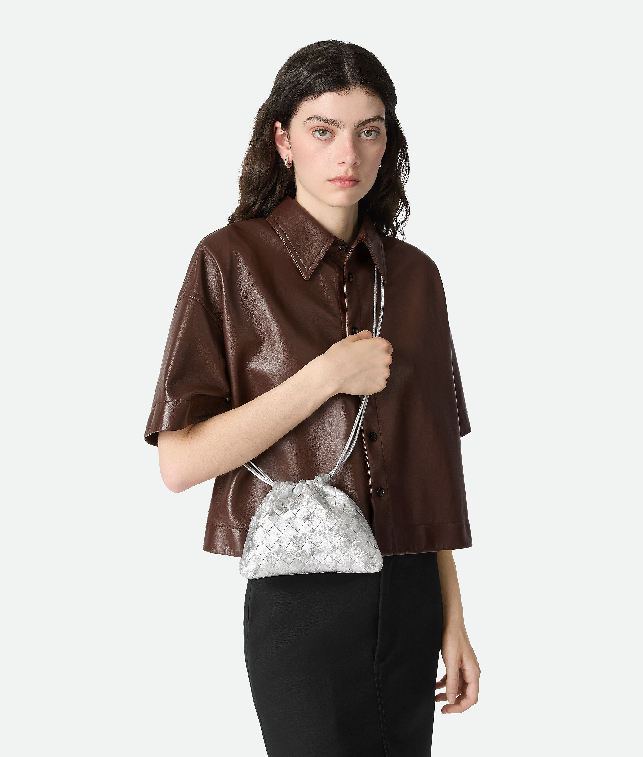 Women's Small Dustbag in Silver Bottega Veneta Luxembourg EN - Image 2