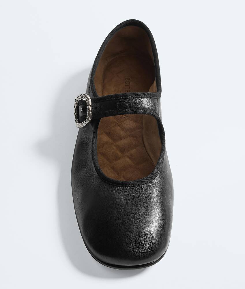 Women's Veneziana Mary-Jane Ballerina in Black Bottega Veneta Cyprus EN - Image 4
