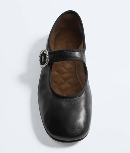 Women's Veneziana Mary-Jane Ballerina in Black Bottega Veneta Cyprus EN - Image 4