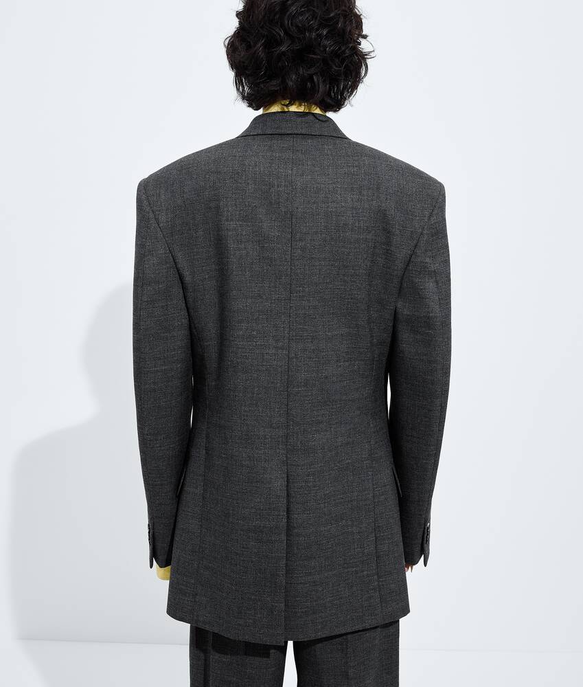 Men's Shetland Wool Toile Jacket in Ardoise melange Bottega Veneta Canada EN - Image 3