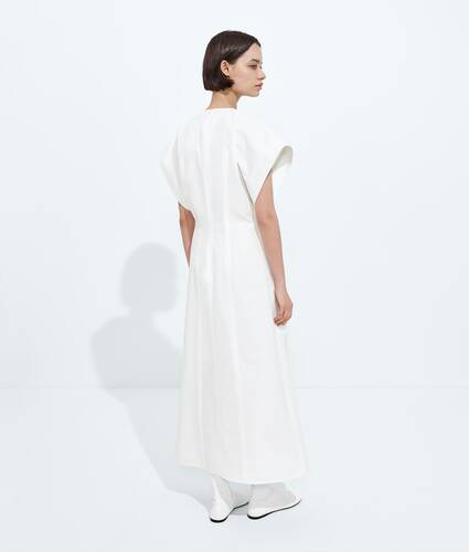Women's Compact Cotton Dress in Chalk Bottega Veneta Canada EN - Image 3