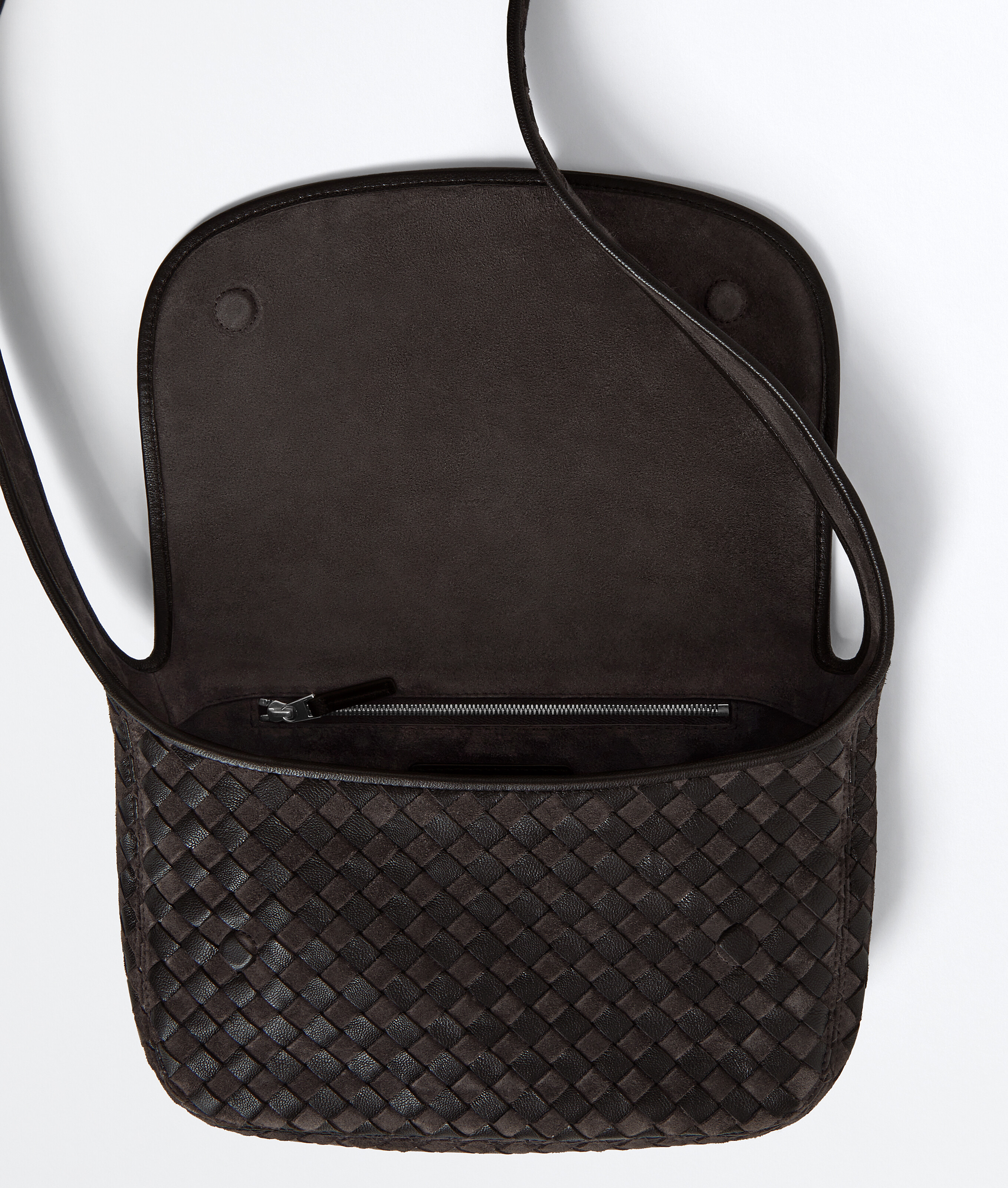 Men's Veneto Messenger  in Espresso Bottega Veneta France EN - Image 6