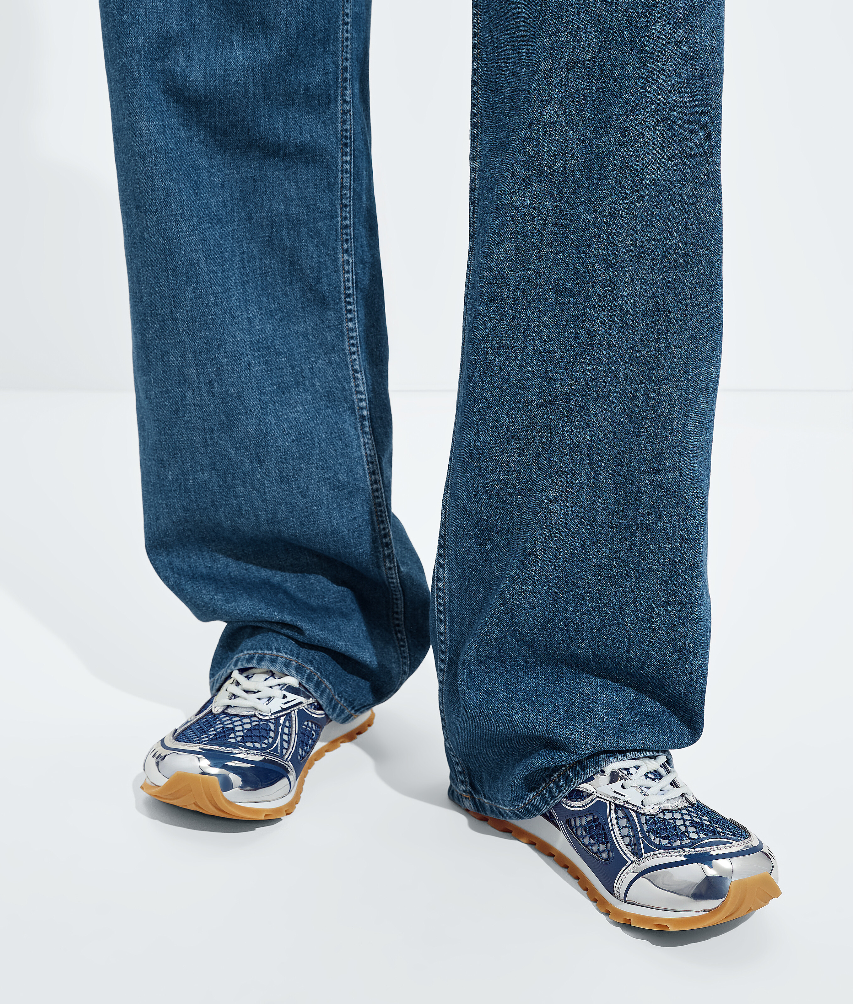 Women's Orbit Sneaker in Blue venezia/silver Bottega Veneta Canada EN - Image 2