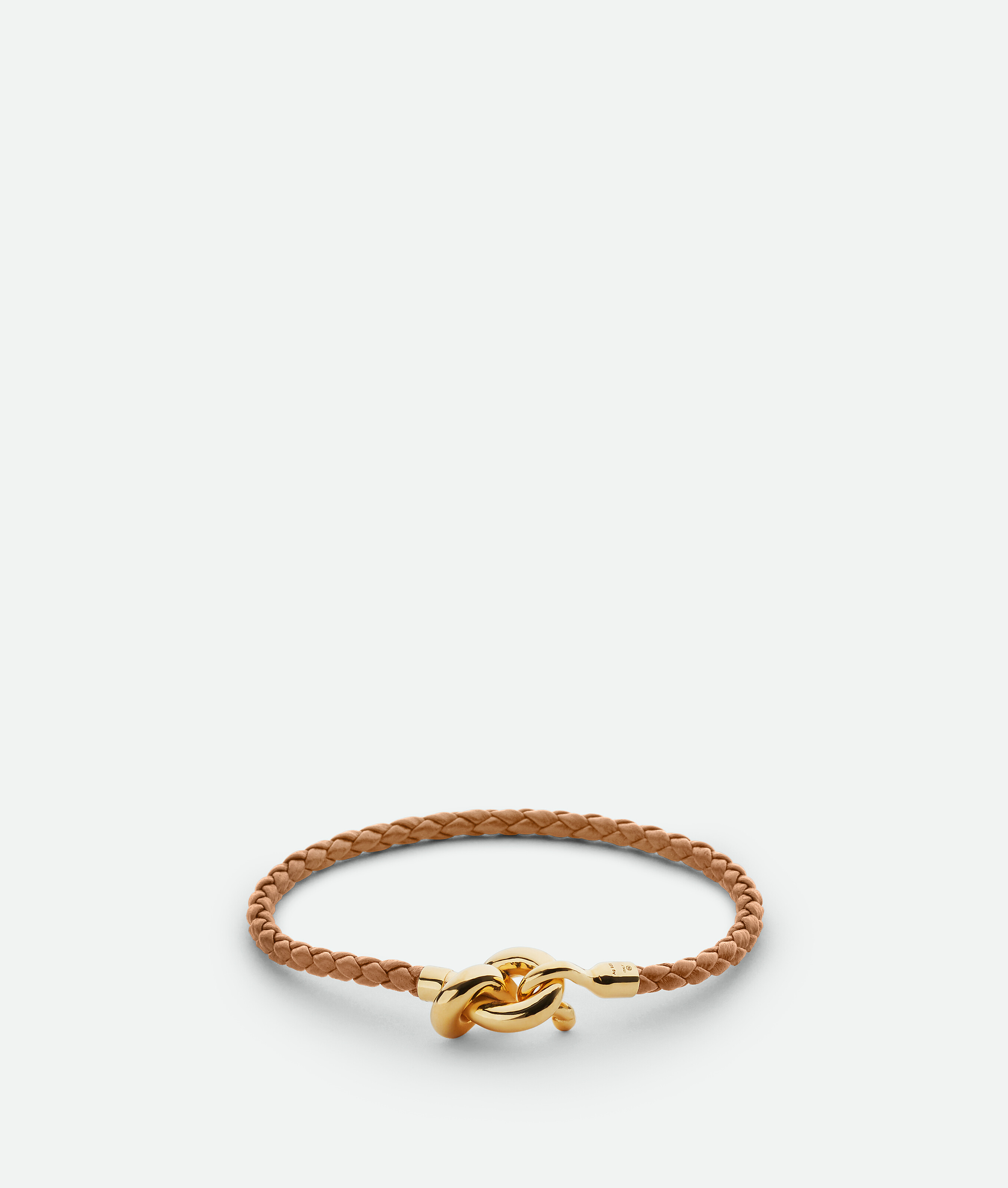 Bottega Veneta Leather Knot Bracelet - Pale Brown - Woman - S