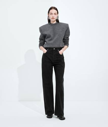 Faded Black Wide Leg Jeans