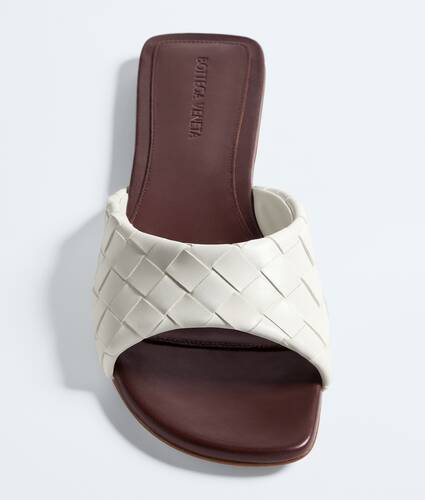Women's Livia Flat Mule in Alabaster/cioccolato Bottega Veneta United States EN - Image 4