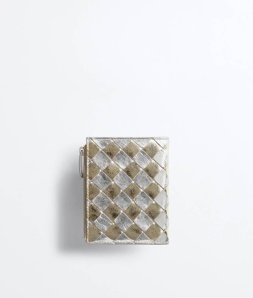 Women's Andiamo Small Bi-Fold Wallet in Supermoon/silver Bottega Veneta Romania EN - Image 3