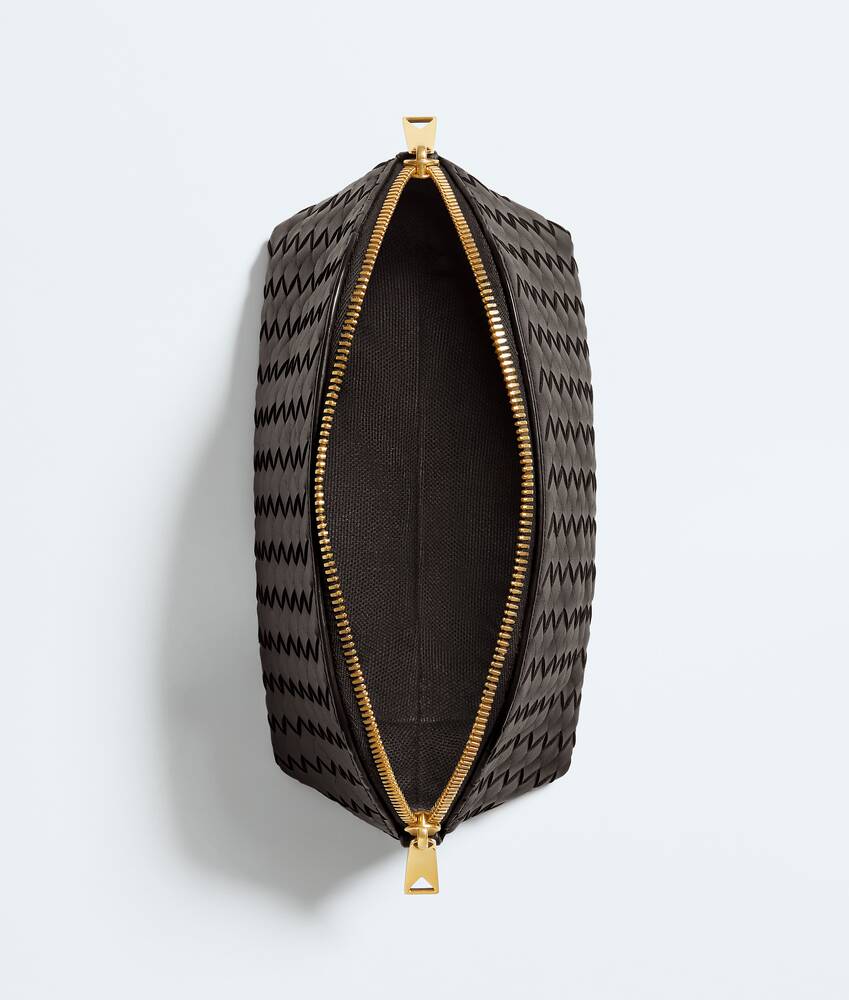 Medium Cosmetic Pouch in Espresso Bottega Veneta United States EN - Image 2