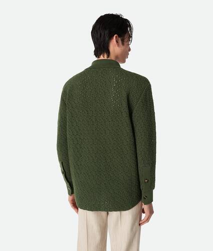 Cotton Crochet Knit Shirt