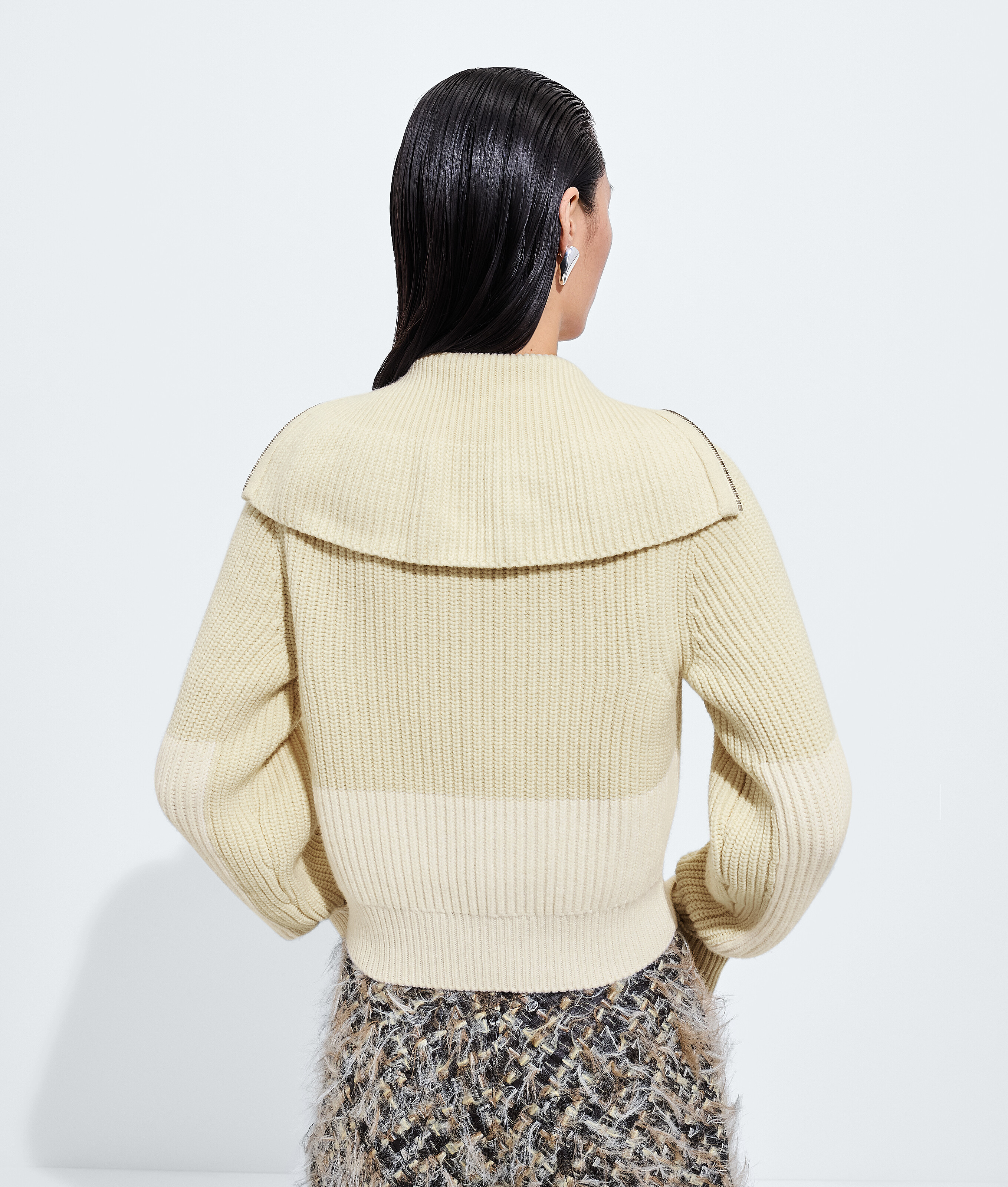 Women's Wool and Cashmere Sweater in Dove Bottega Veneta Luxembourg EN - Image 3