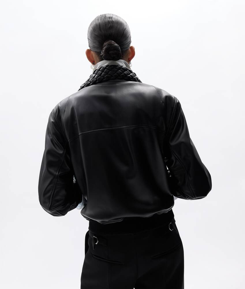 Giacca imbottita in pelle lucida da Donna in Double black Bottega Veneta Italia IT - Image 2