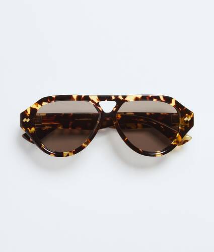 Dizzy Aviator Sunglasses in Havana/brown Bottega Veneta Kuwait EN - Image 1