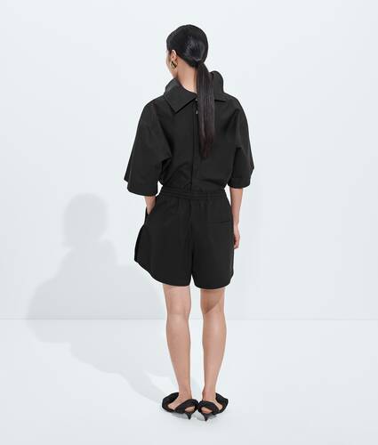 Women's Light Wool Twill Shorts in Double black Bottega Veneta United States EN - Image 3