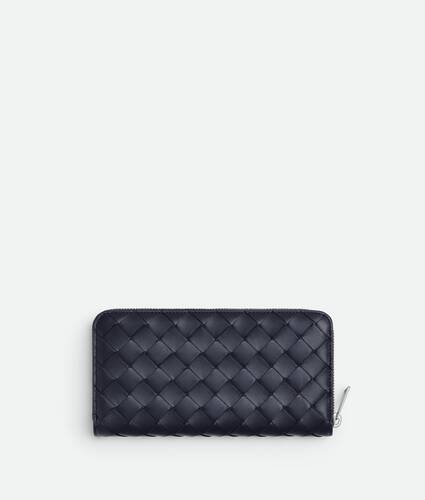 Intrecciato Diagonal Zip Around Wallet