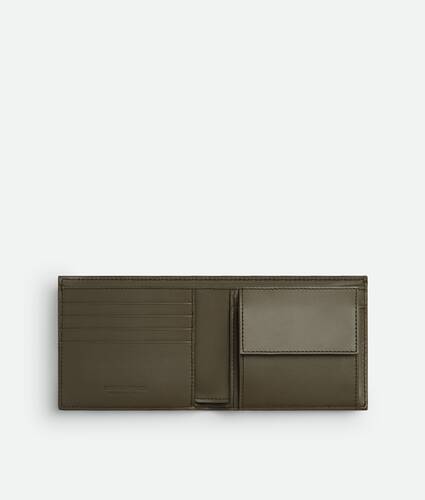 Men's Intrecciato Bi-Fold Wallet With Coin Purse in Cypress Bottega Veneta Norway EN - Image 2