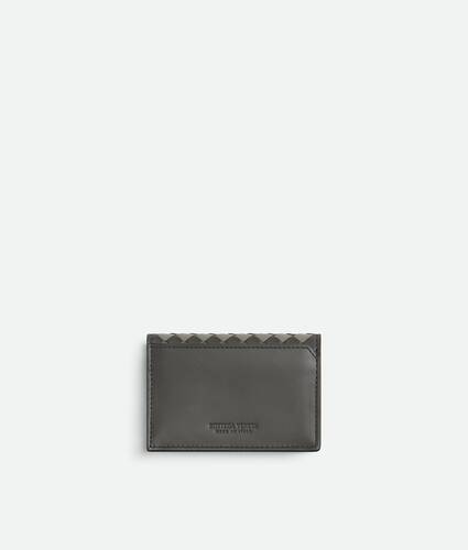 Men's Intrecciato Piccolo Business Card Case in Lapilli/drizzle Bottega Veneta United States EN - Image 3