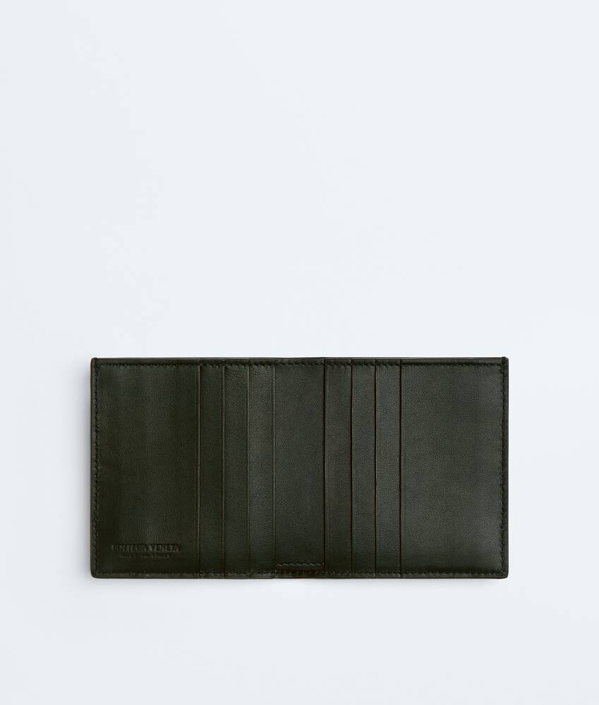 Men's Intrecciato Slim Bi-Fold Wallet in Dark green Bottega Veneta Italy EN - Image 2